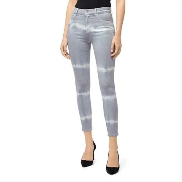 J Brand Denim - J Brand Gray Alana Georgetown Shockwave High-Rise Crop Jeans NWOT Size 25 JB